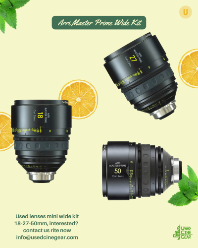 Used ARRI/ZEISS Master Prime Lenses Selected Kit 18-27-50mm