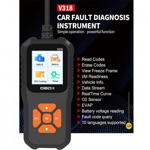 Car OBD2 Scanner Code Reader V318 OBD2 Scanner Check Engine Light Scan Tool