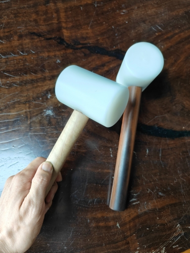 Nylon hammer for stiching iron and punch