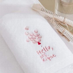 promotional custom logo 100% cotton embroidery bath towel