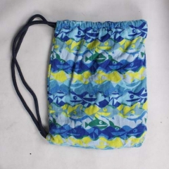 wholesale 100% cotton full color printed custom backpack folding beach towel