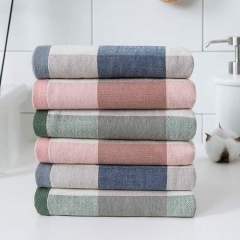 China factory wholesale cotton one side terry one side gauze hand towel
