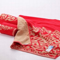 Chinese classic wedding jacquard towel