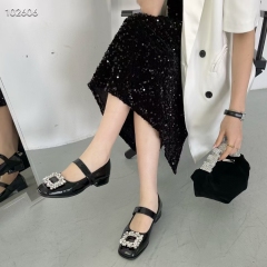 China supplier Women's Flats Girl footwear Girl shoes cute Square Toe pumps