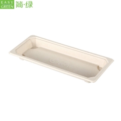 Biodegradable Sushi Food Trays With Lid Food Divided Container