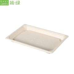 EG-1.5 Disposable pulp Food Container Sushi Tray With Lid Food Packaging