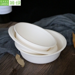 350ml Paper Pulp Bagasse Soup Food Bowl Disposable For Eco-friendly Packaging