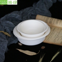 350ml Paper Pulp Bagasse Soup Food Bowl Disposable For Eco-friendly Packaging