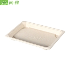 Disposable Container Biodegradable Food Packaging Boxes With Plastic Lid For Sushi