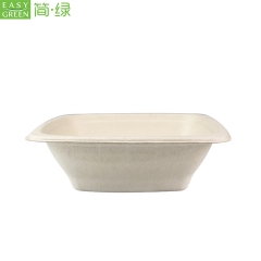 24oz Biodegradable Bagasse Bowls Disposable With Lid