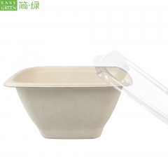 42oz Hot Food Disposable Biodegradable Bowls And Lids For Ramen/Noodles/Salad