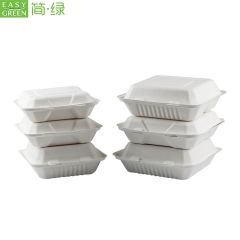 Custom Compostable Clamshell Box Packaging Disposable