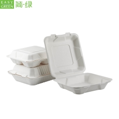 Bagasse Disposable Clamshell Lunch Box