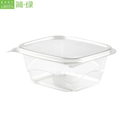 16oz(450ML)Disposable Salad Bowl PLA Plastic Disposable With Lid