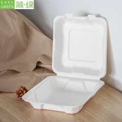 Bagasse Disposable Clamshell Lunch Box