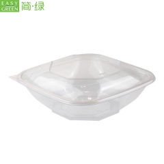 Large Disposable Plastic PLA Salad Bowl For Fruit/Vegetables