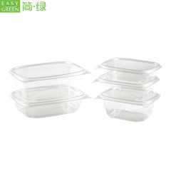 PLA Plastic Clamshell Salad Box For Bio-degradable Fruit Container