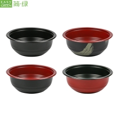 Disposable Plastic Microwave Safe Soup Bowl PP 1000ml With Lid