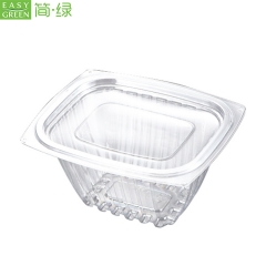 Wholesale Eco Plastic Container Salad Bowl Clear With Lid