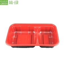 Plastic Disposable Compartment Lunch Box Container Made For Microwave Material