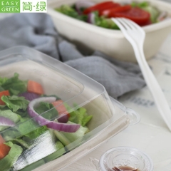 24oz Biodegradable Bagasse Bowls Disposable With Lid