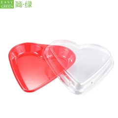 Disposable Plastic Sushi Container Tray of Heart shaped With Lid