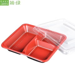 PP Disposable 3-Compartment Food Container For Food