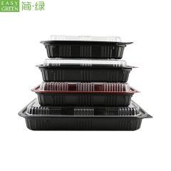 Rectangular Disposable Plastic PP Food Containers Packaging With Lid