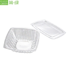 Square Disposable Packaging Boxes/Bowl Clear PS Plastic For Fruit