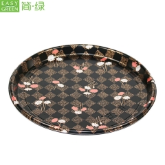 Round Sushi Display Party Tray For Recycling PS Plastic