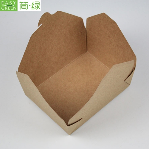 PK-26 Take Away Kraft Paper Lunch Food Packaging Box