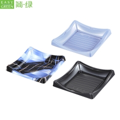 BF-40 Disposable Sushi Plastic Plates Japanese With Lid For Recycle PS