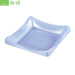 BF-40 Disposable Sushi Plastic Plates Japanese With Lid For Recycle PS