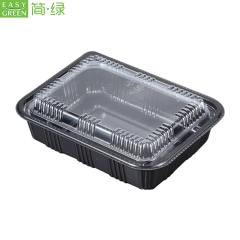 J-8510 Custom Black Plastic Bento Lunch Box Kids With Lid