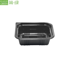 J-8505 Black Disposable Sushi Bento Box With Lid