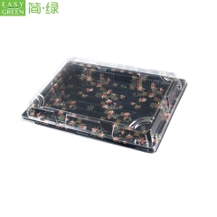 HP-11 Sushi Plate With Lid Made For PS Disposable Plastic