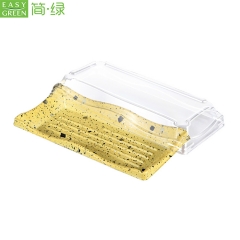 JA9-1 Good Sushi Food Packaging Container Boats Box For Beauty Yellow PS Plastic