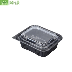 J-8505 Black Disposable Sushi Bento Box With Lid