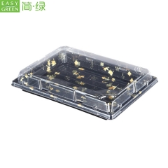 HP-07 Plastic Sushi Meat Food Container Tray Packaging With Lid For Food Grade Container