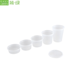 QH-088 Oz Clear Plastic Round PP Deli Container Soup Box With Ldpe Lid