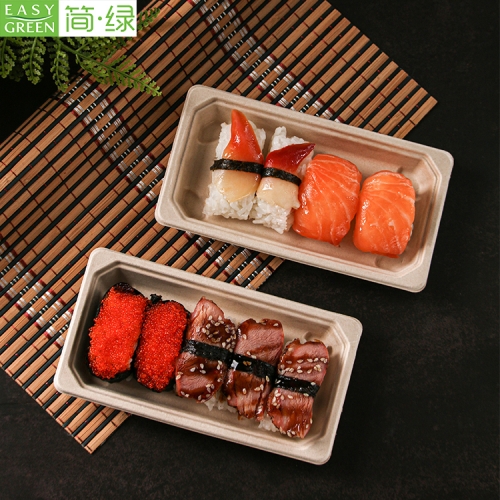 Biodegradable Recycled Paper B Sushi Pulp Tray For Foagasseod