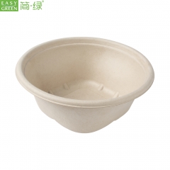 Disposable Biodegradable Restaurant-Grade 26 Oz Microwave Compostable Wheatstraw Paper Ice Cream Chili or Soup Bowl