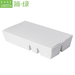 EASY GREEN Disposable Lunch Box White Paper Food Packaging with 5 Compartment