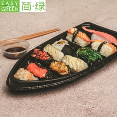 Easy Green disposable plastic japanese sushi boat packaging BN-16-1