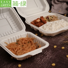 Disposable Eco Friendly Take Out Microwave Safe Cornstarch Food Containers