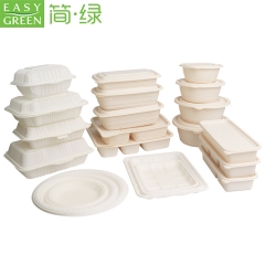 Easy Green Eco-friendly Meal Prep Containers Biodegradable Disposable Cornstarch Lunch Box