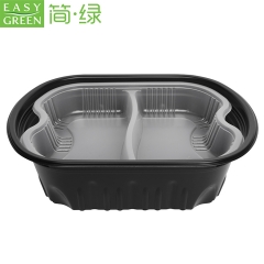 Easy Green Black Polypropylene Plastic Blister Pre-Meal Frozen Food Box With Tray