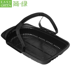 Easy Green disposable PP roast cook chicken takeaway plastic box