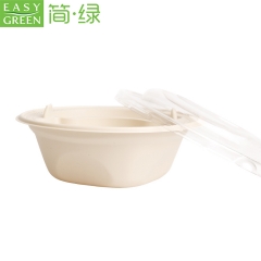 Easy Green Biodegradable Disposable Cornstarch Corn Starch Salad Soup Bowl With Lid OG-800