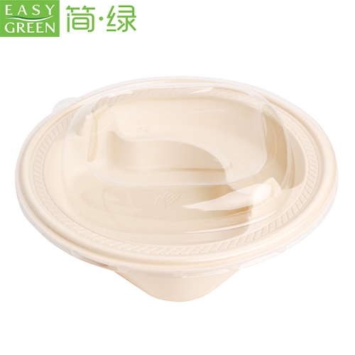 Easy Green Biodegradable Disposable Cornstarch Corn Starch Salad Soup Bowl With Lid OG-800